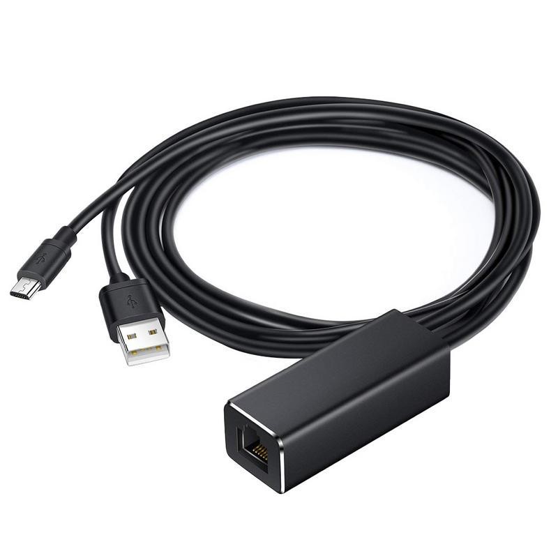 Адаптер Ethernet с кабелем для TV Stick / адаптер RJ45 to MicroUSB