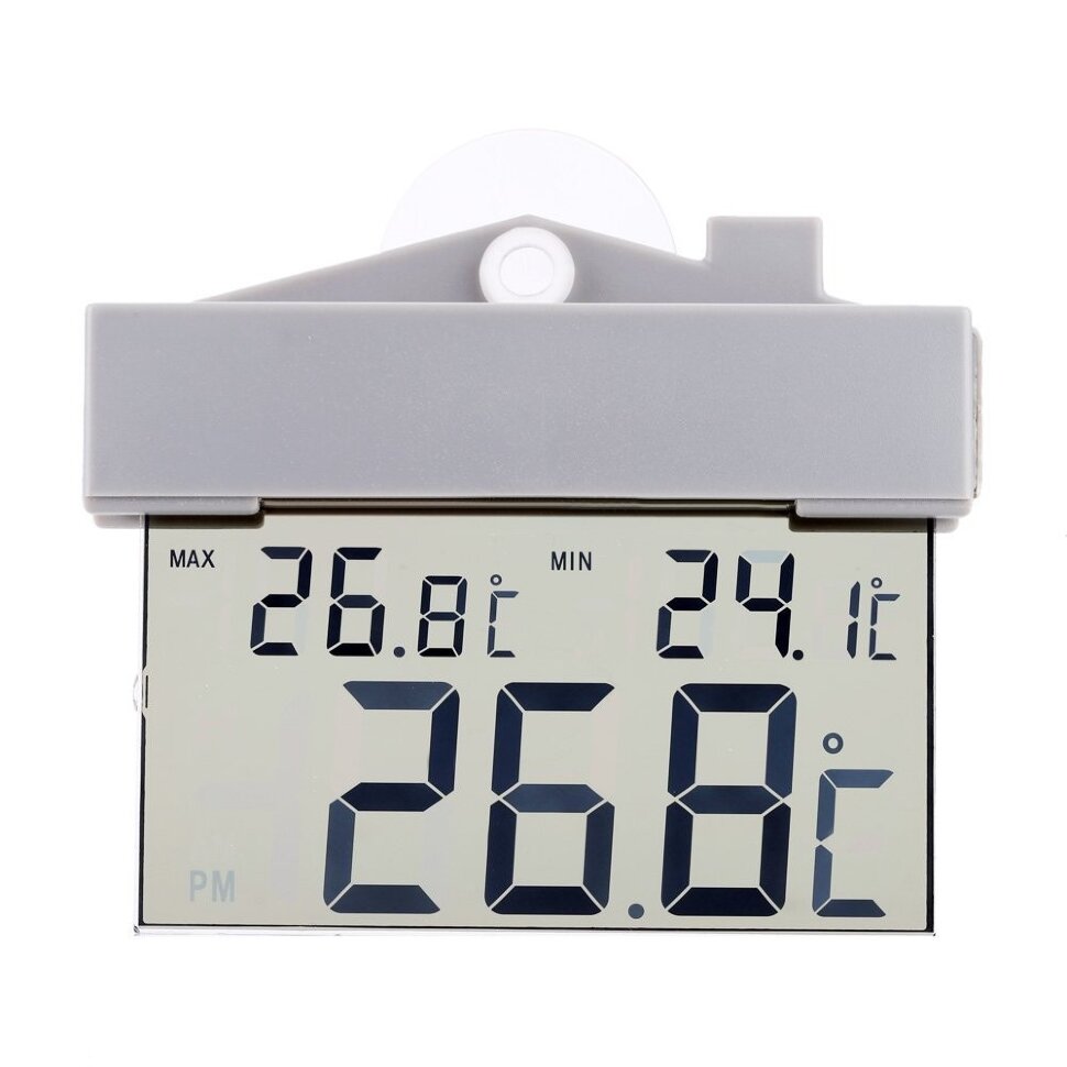 ЖК-термометр гигрометр на присоске