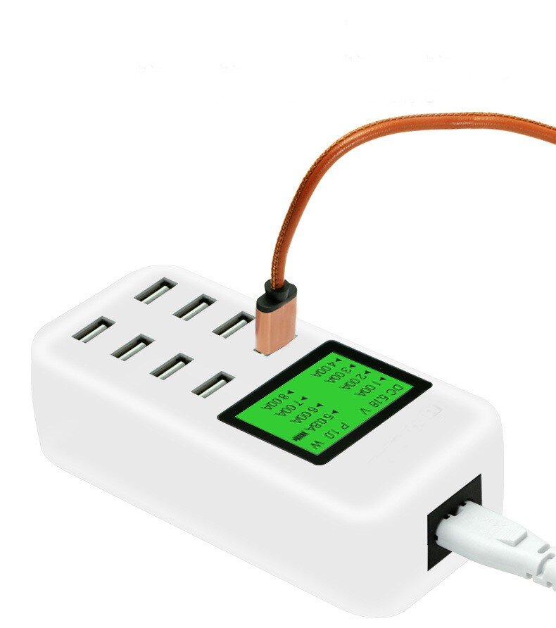 Зарядное устройство на 8-портов USB с ЖК-дисплеем
