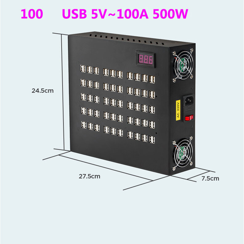 Зарядная станция на 100 портов USB