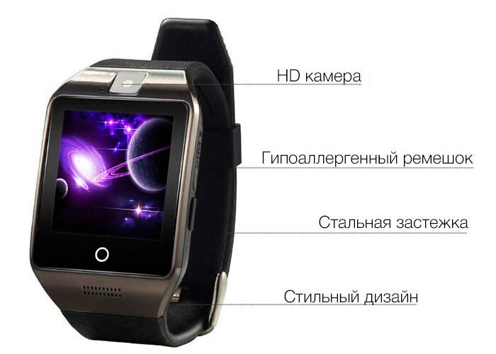 Умные часы SmartWatch Tiroki Q18 Черный (7)