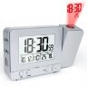 Часы будильник с проекцией времени на потолок Серебряный (2)