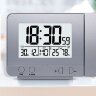 Часы будильник с проекцией времени на потолок Серебряный (3)