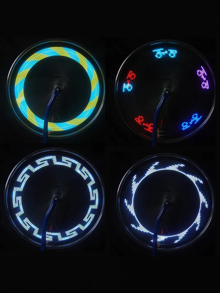 Подсветка для колес велосипеда / Светящиеся накладки на спицы велосипеда