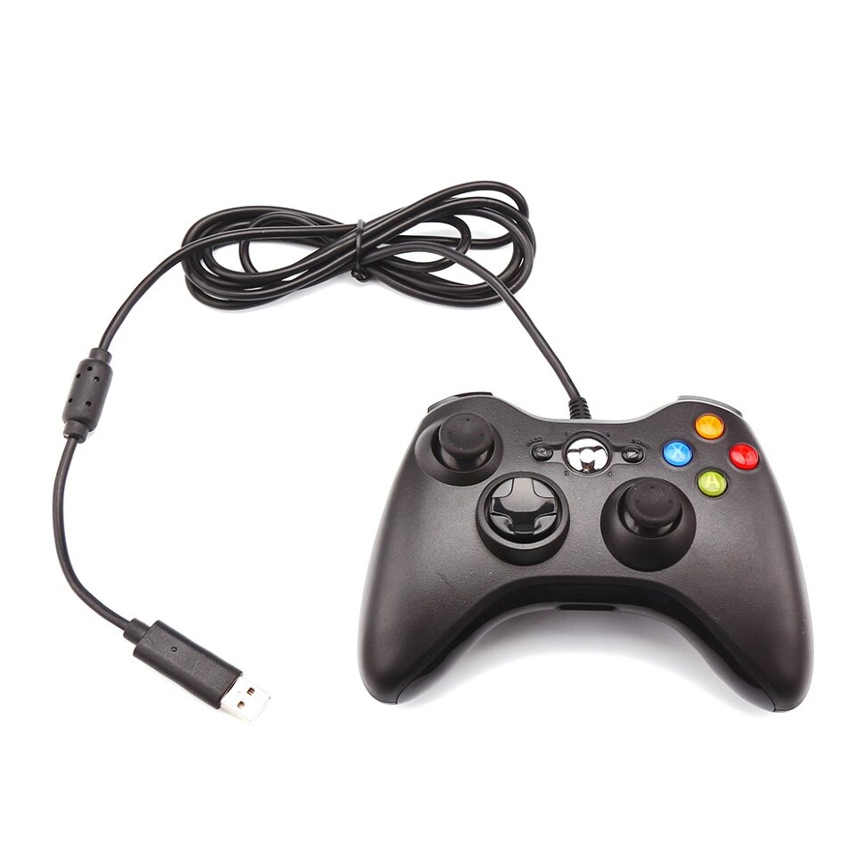 Джойстик (геймпад) проводной для Xbox 360 и PC Черный (5)
