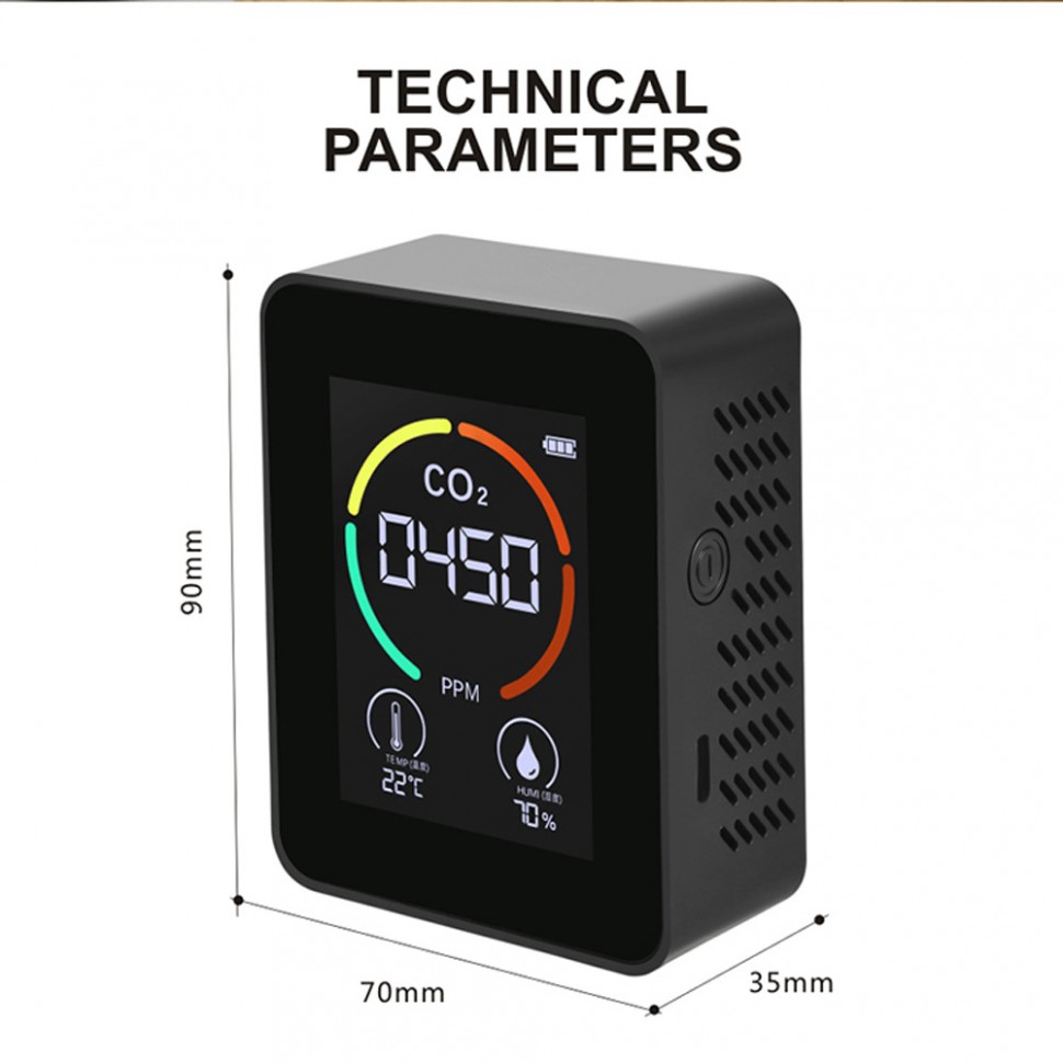Монитор качества воздуха (термометр / гигрометр / датчик СО2)
