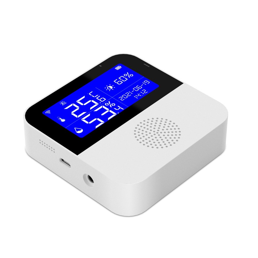 Датчик температуры, влажности и освещенности Tuya WIFI, дополнительный внешний датчик температуры, управление из приложения