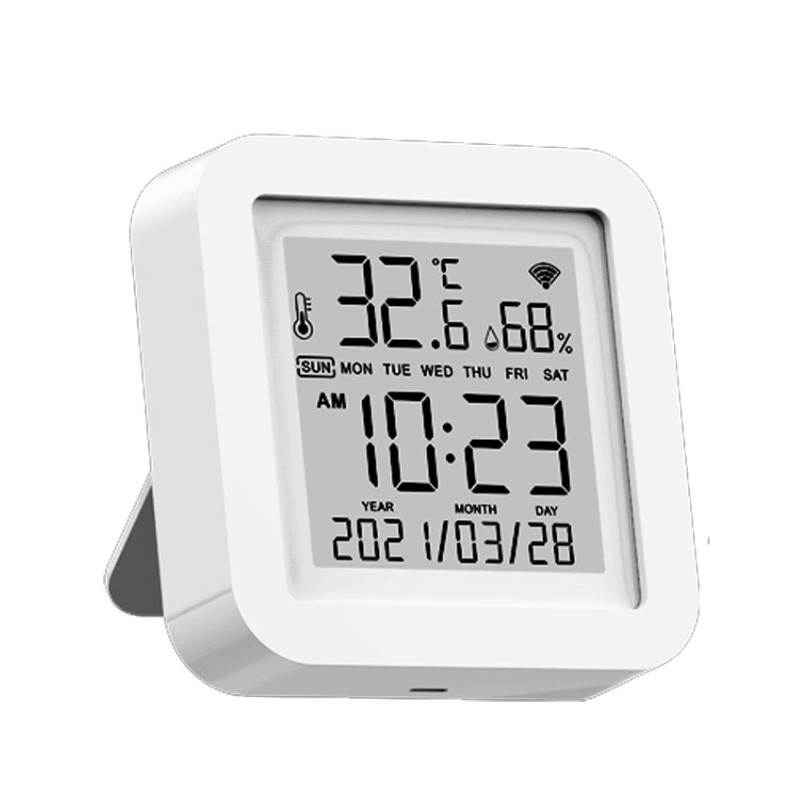 Датчик температуры и влажности WIFI беспроводной, LCD экран, управление из приложения