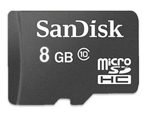 Карта памяти SanDisk microSD HC class 10 8GB