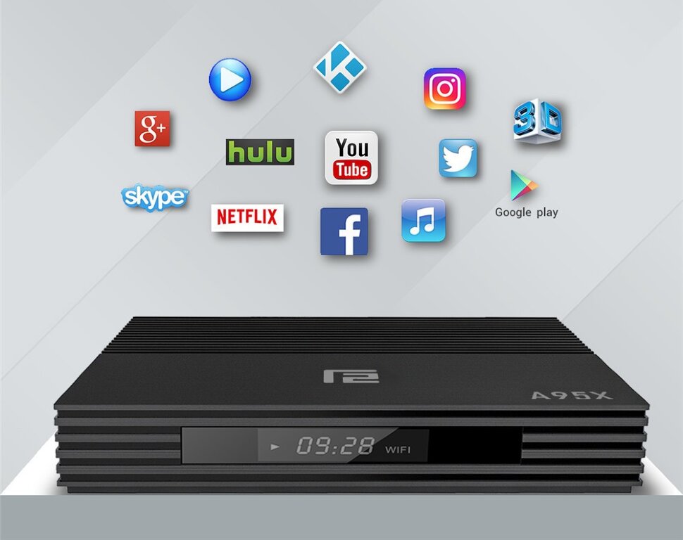 Smart TV приставка A95X F2 4Gb + 64Gb Wi-Fi 2.4G/5G  (2)