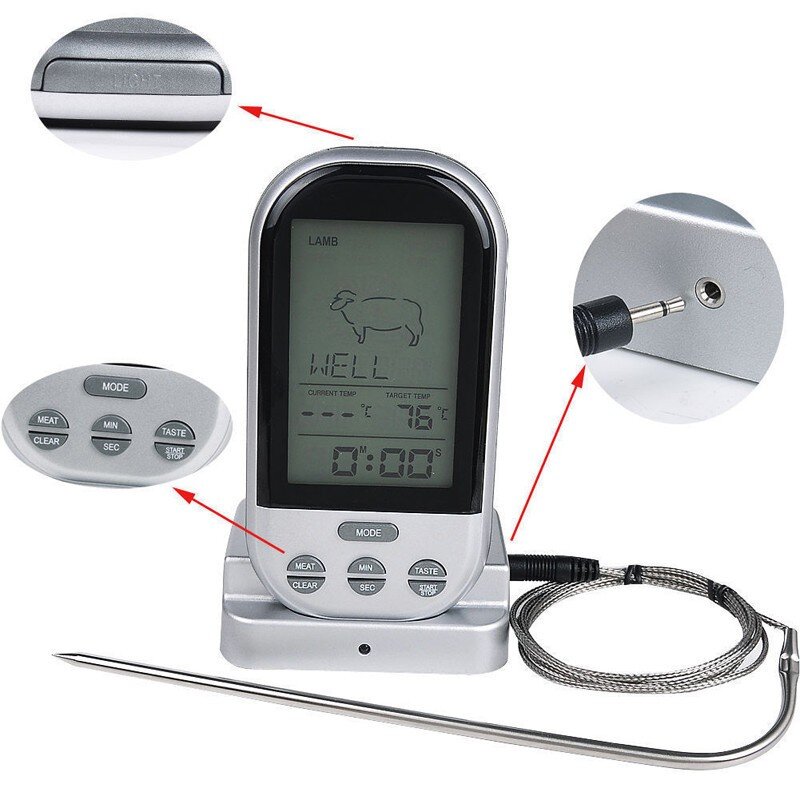 Термометр для мяса / термощуп электронный  (3)