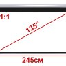 Экран для проектора 135" 1:1 245*245см с электроприводом и ДУ  (1)