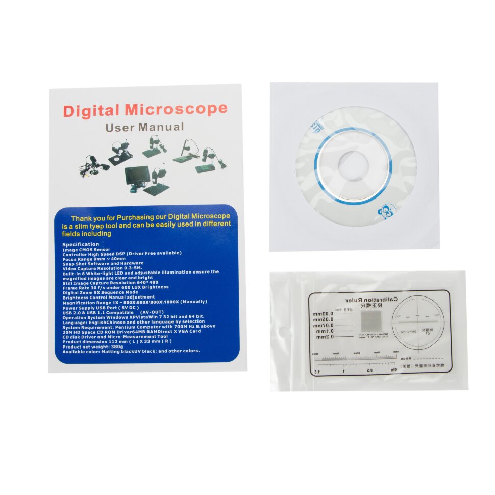 Портативный цифровой USB-микроскоп 600х с монитором  (6)