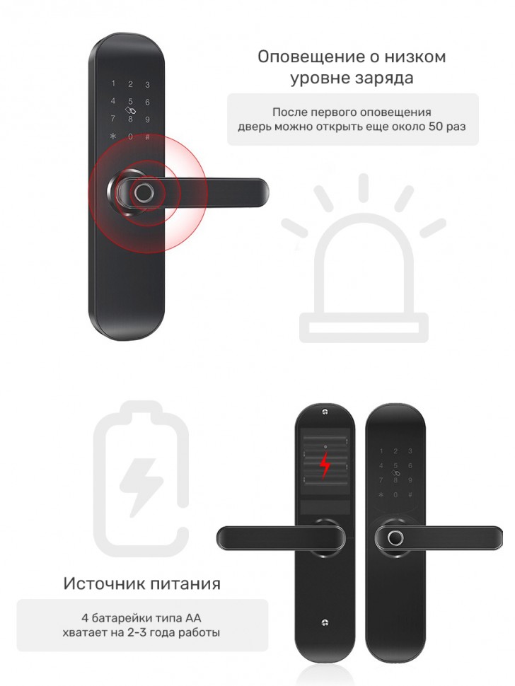 Умный кодовый замок TTLock с Bluetooth и отпечатком пальцев
