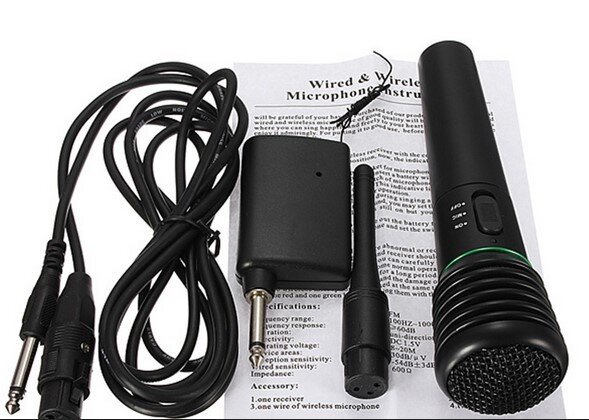 Микрофон 2 в 1 (проводной / беспроводной) DM-308  (4)