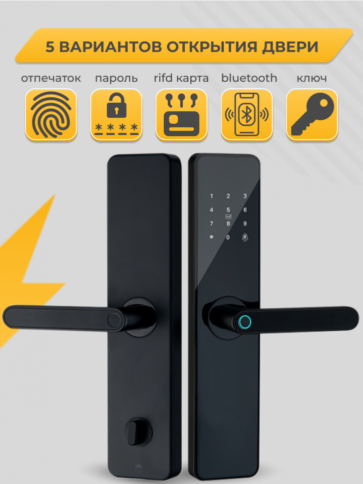 Умный кодовый замок TTLock TUYA для входной двери, с Bluetooth и отпечатком пальцев