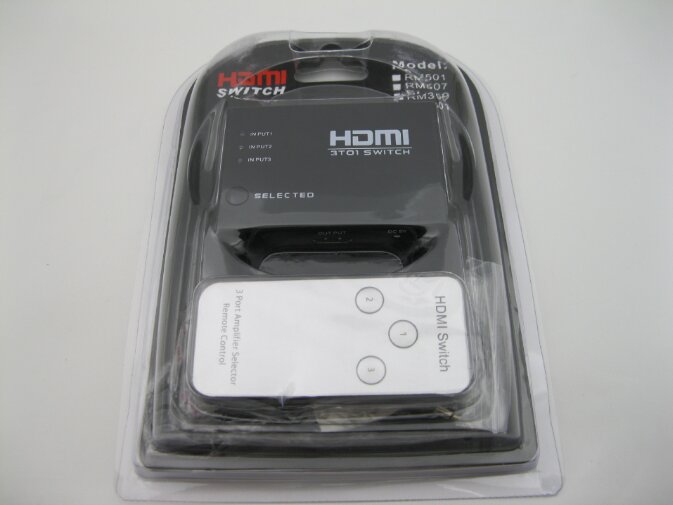 HDMI переходник switch 3 в 1 c пультом ДУ  (4)