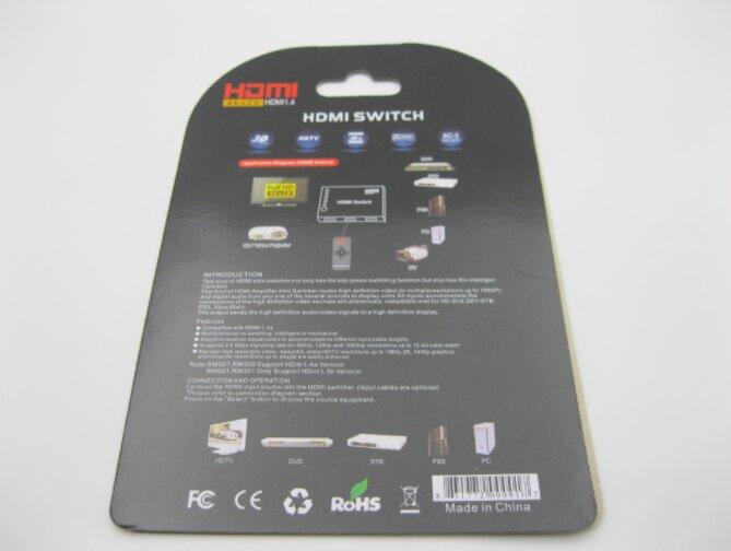 HDMI переходник switch 3 в 1 c пультом ДУ  (5)