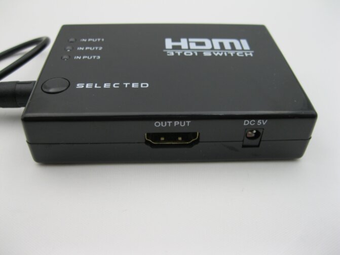 HDMI переходник switch 3 в 1 c пультом ДУ  (6)