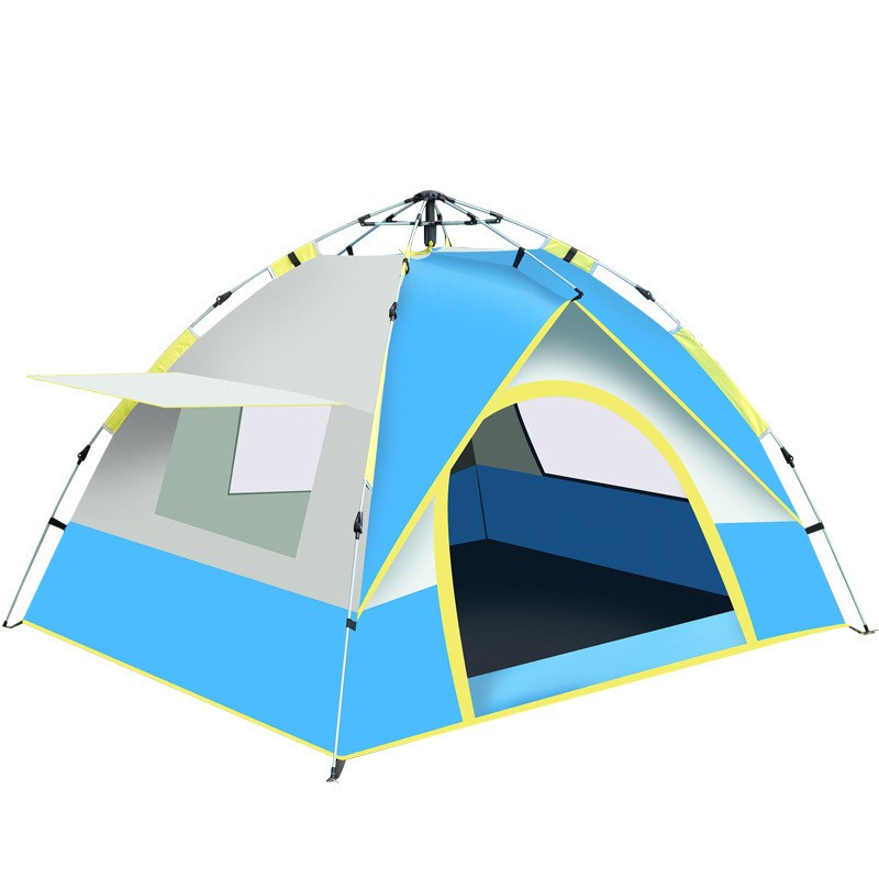 Палатка двухместная с окнами и ковриком