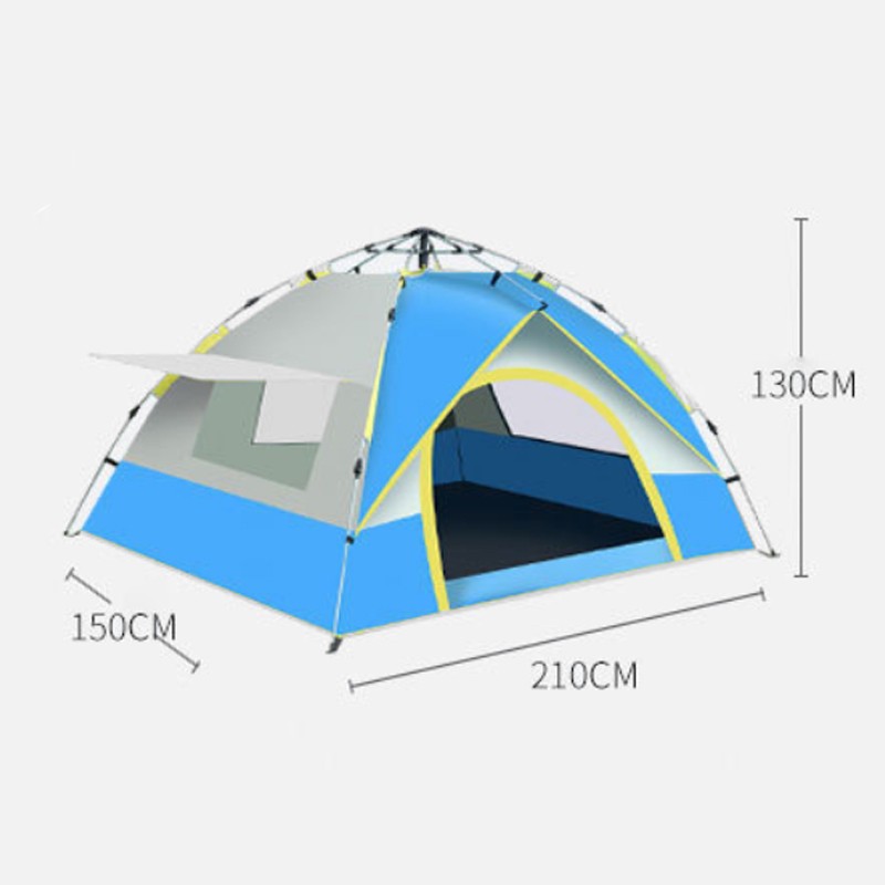 Палатка двухместная с окнами и ковриком
