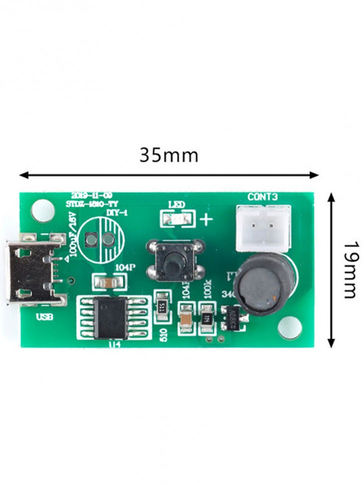 Мини DIY увлажнитель воздуха ультразвуковой туманообразователь DC 5V Micro USB