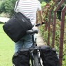Велосумка на багажник тройная / сумка велосипедная / велорюкзак