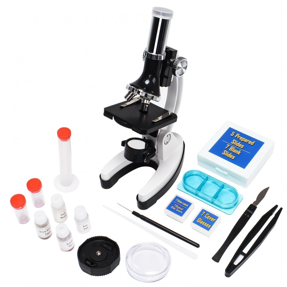 Микроскоп для учебы увеличение 1200х, с аксессуарами