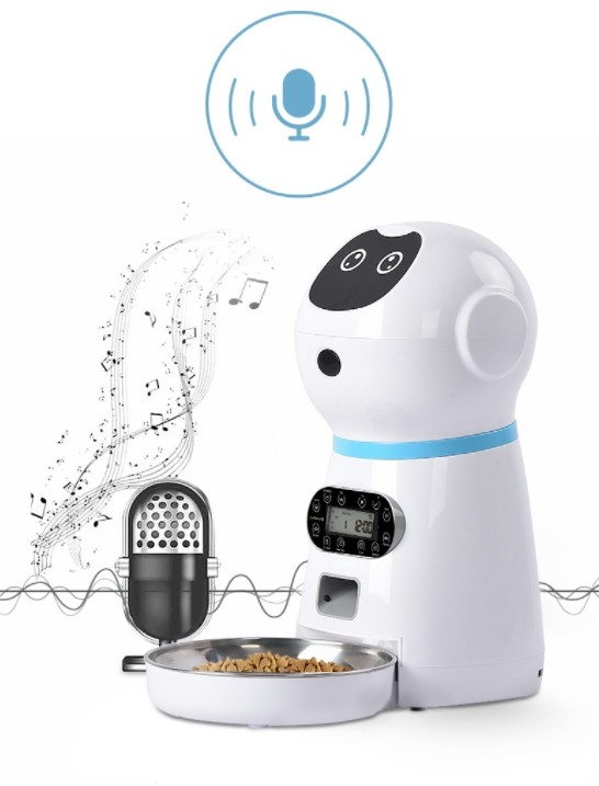 Автоматическая кормушка для домашних животных, 3.5 л, с таймером и записью голоса