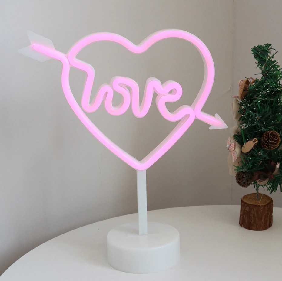 LED светильник "Сердце+LOVE"