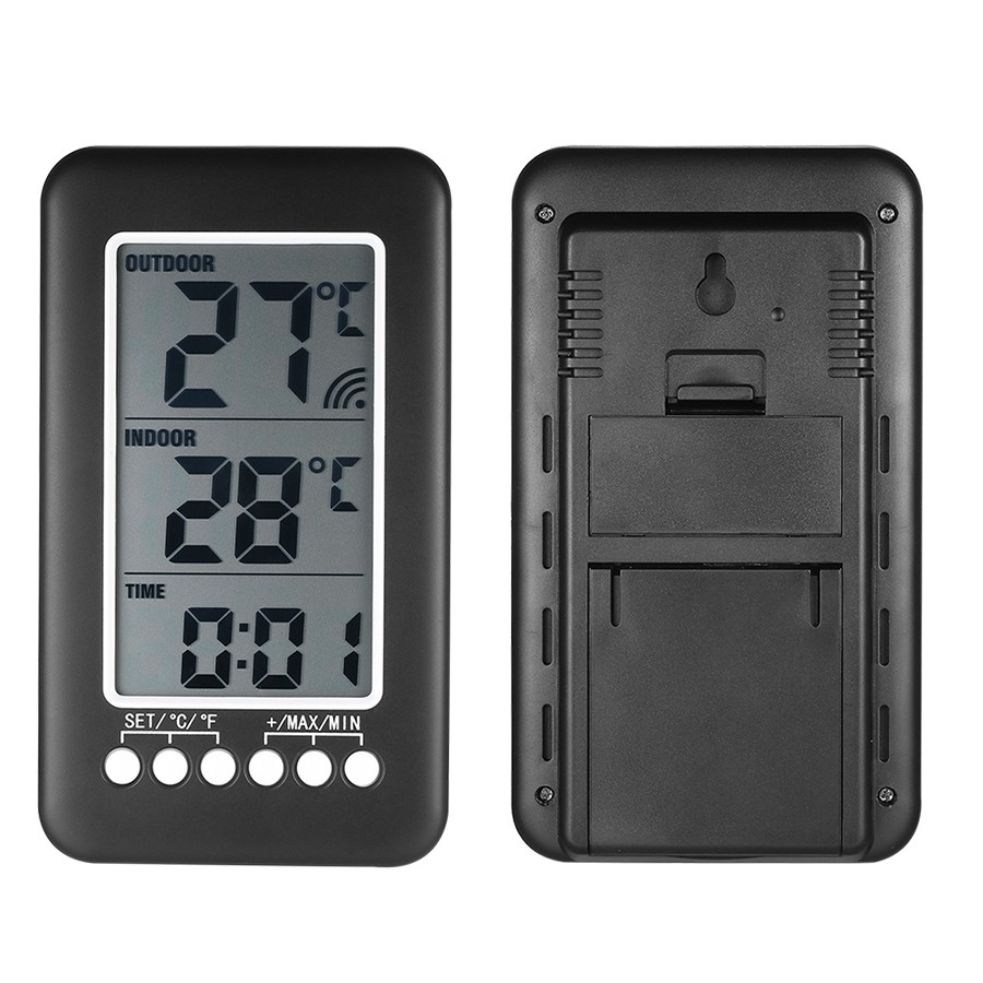 Термометр с внешним беспроводным датчиком и часами