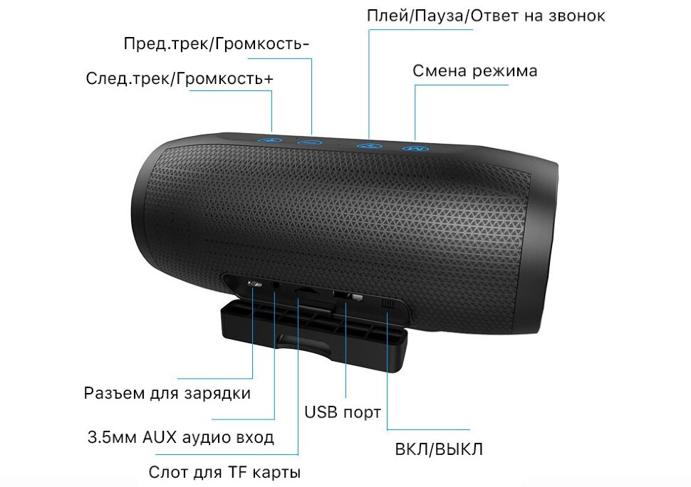 Беспроводная Bluetooth колонка Zealot S16 Черный (7)