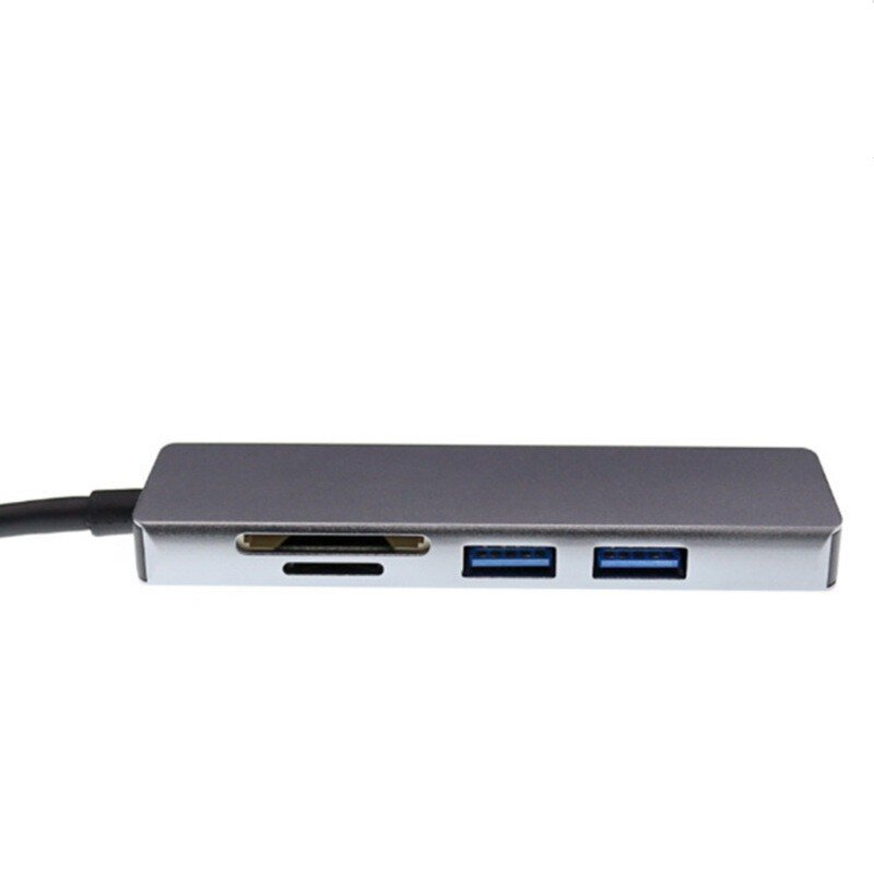 Переходник Type-C to HDMI 5 в 1 (USB 3.0 HDMI TF SD CARD) для MAC  (6)