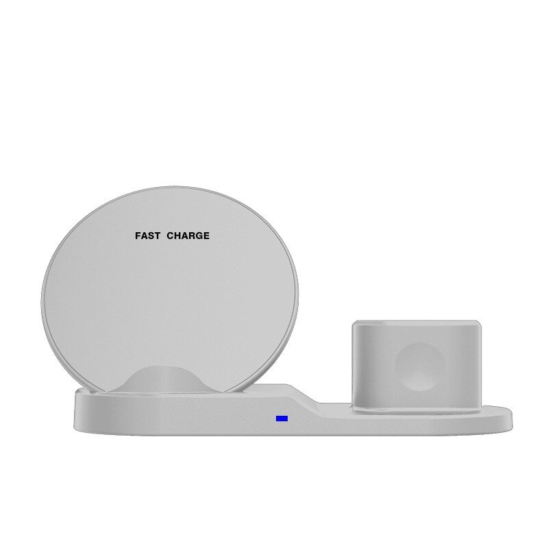 Беспроводная зарядная станция 3 в 1 для Airpods iPhone Apple Watch Белый (1)