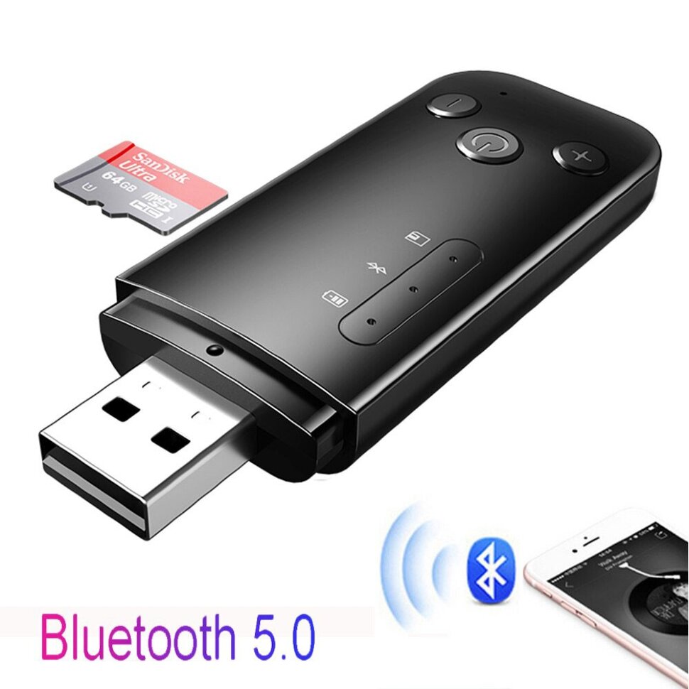 Беспроводной стерео аудио Bluetooth приемник - передатчик D90  (2)