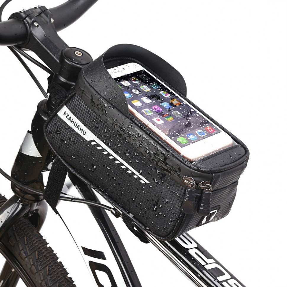 Сумка для велосипеда с прозрачным карманом для мобильного телефона (21*9*10,5 см, 1,5 л)