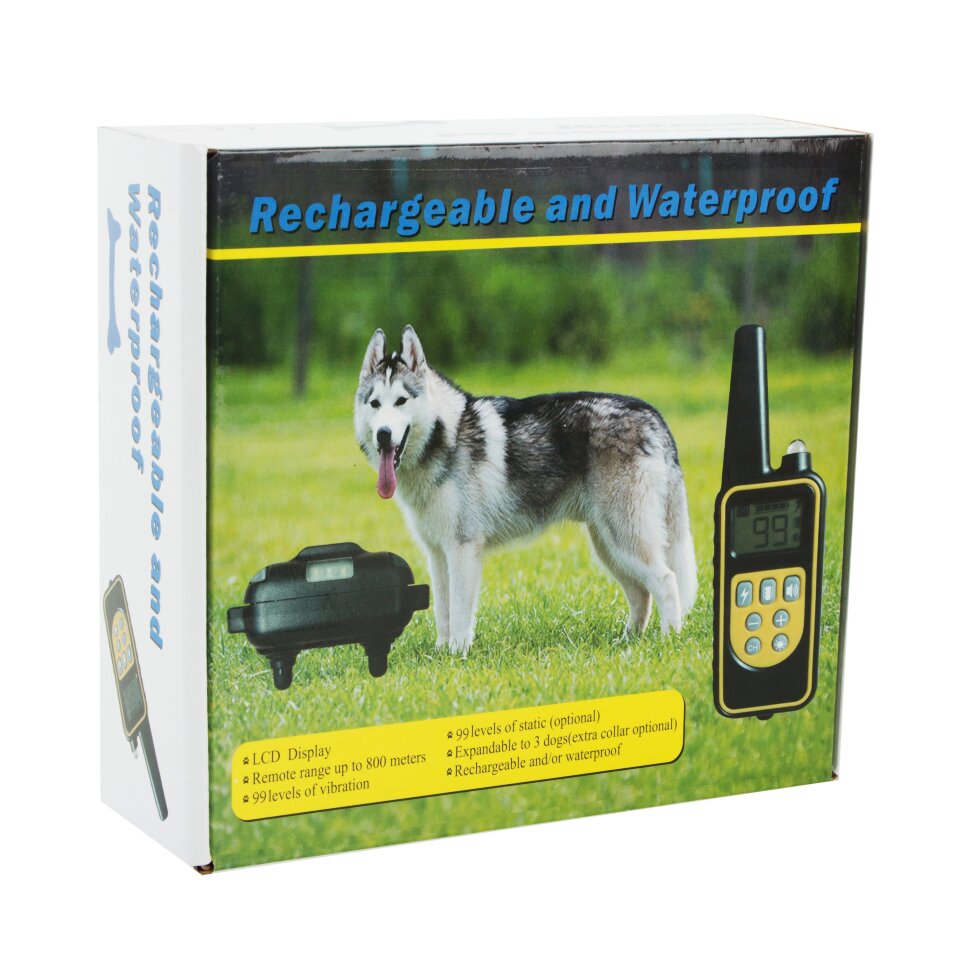 Дрессировочный электронный ошейник для собак 800м влагозащищенный  (7)