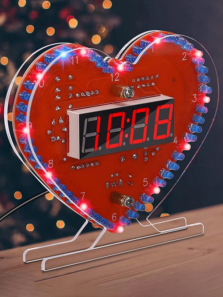 DIY Набор для пайки Часы Сердце