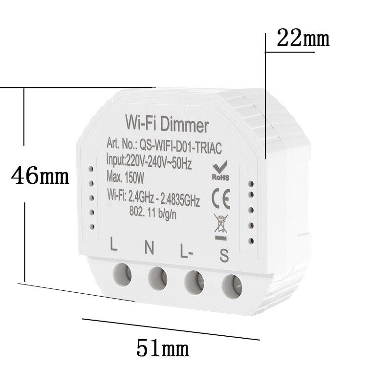 Умный Wi-Fi переключатель / Wi-Fi Dimmer D01  (3)