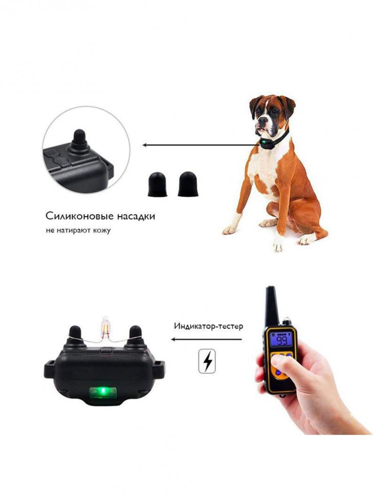 Дрессировочный электронный ошейник для собак 800м + дополнительный модуль
